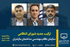 ترکیب جدید شورای انتظامی سازمان نظام مهندسی ساختمان مازندران
