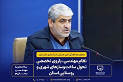 نظام مهندسی، بازوی تخصصی تحول ساخت‌وساز‌های شهری و روستایی استان