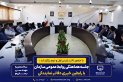 جلسه هماهنگی روابط عمومی سازمان با رابطین خبری دفاتر نمایندگی سازمان