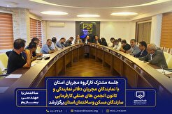 جلسه مشترک کارگروه مجریان استان با نمایندگان مجریان دفاتر نمایندگی و کانون انجمن‌های صنفی کارفرمایی سازندگان مسکن و ساختمان استان برگزار شد