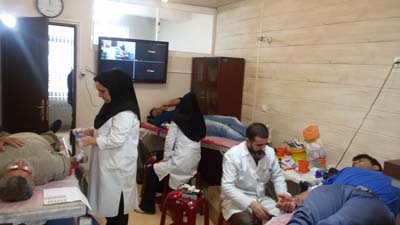 مشارکت مهندسان عضو دفترنمایندگی عباس آباد در اهداء خون
